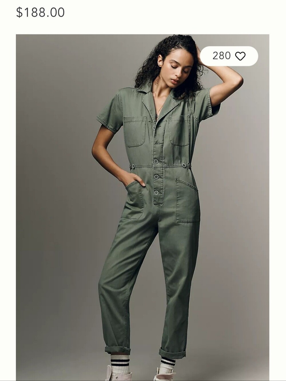 PISTOLA Grover Short-Sleeve Field Jumpsuit -Olive Green